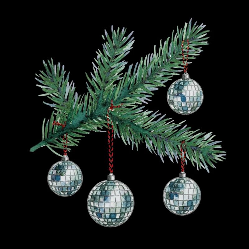 Fir Branch Disco Ornaments