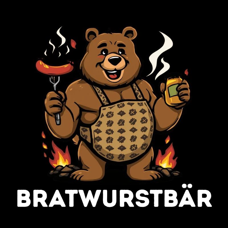 Bratwurst Bear Barbecue Gift Gift Idea