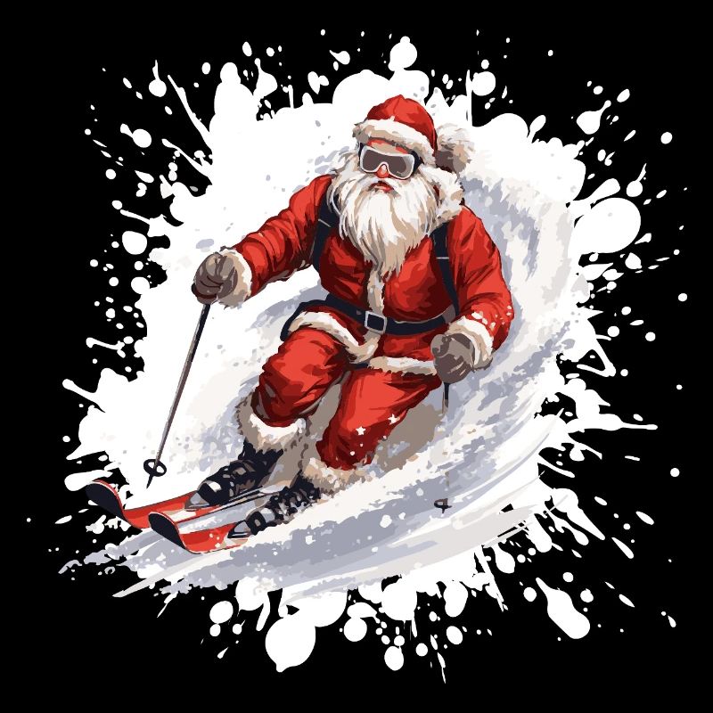 Santa Claus Ski Skiing