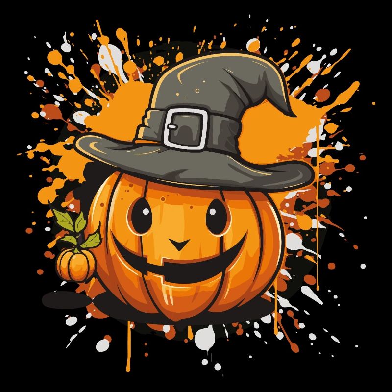 Halloween Pumpkin with Hat