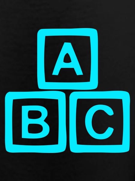 Neon ABC Block Pattern