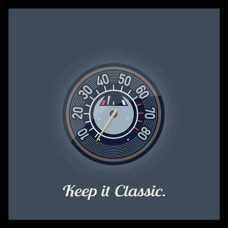 Restez classique - Conception rétro du compteur de vitesse