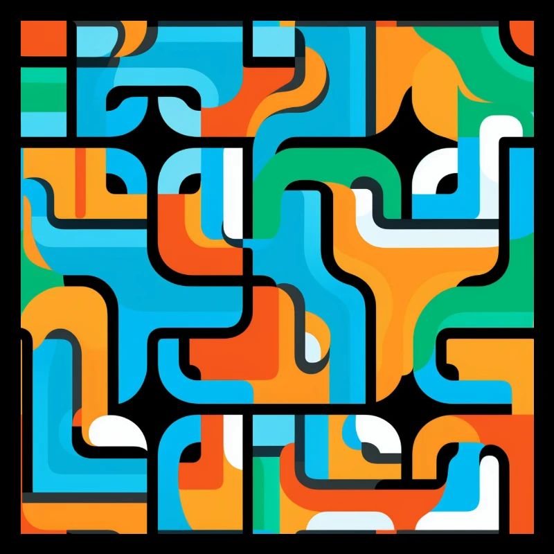 Colored Mesh Pattern Abstract