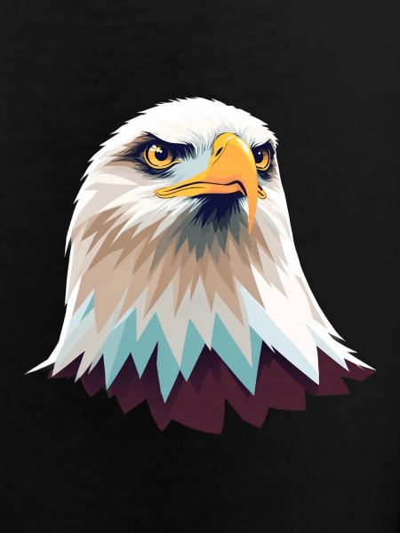 Geometric Eagle Head Illustration