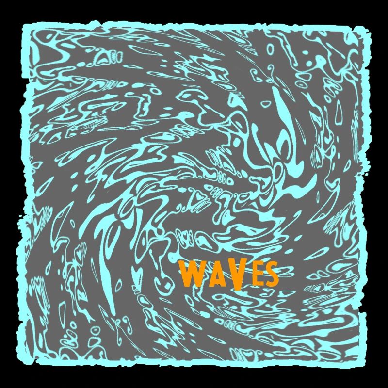 Wave flow néon motif surf