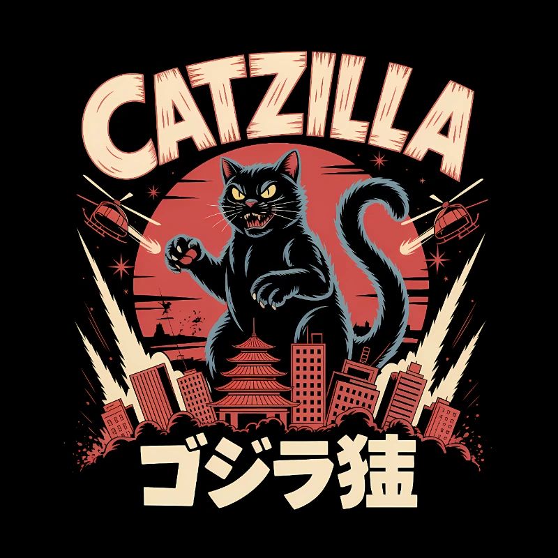 Catzilla - Logo de chat mignon