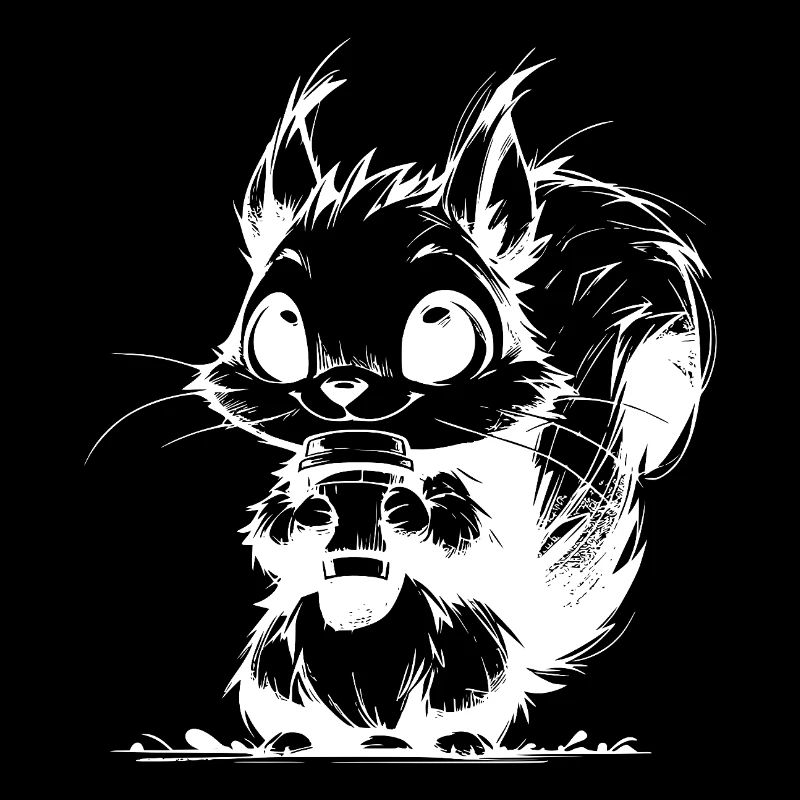 Waldbewohner mit Kaffee Waldrand Kaffeeklatsch