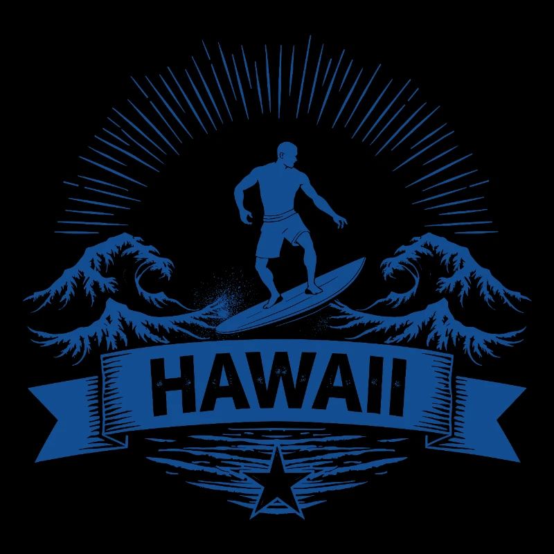 Hawaii Surfer Surfer on Pacific Wave