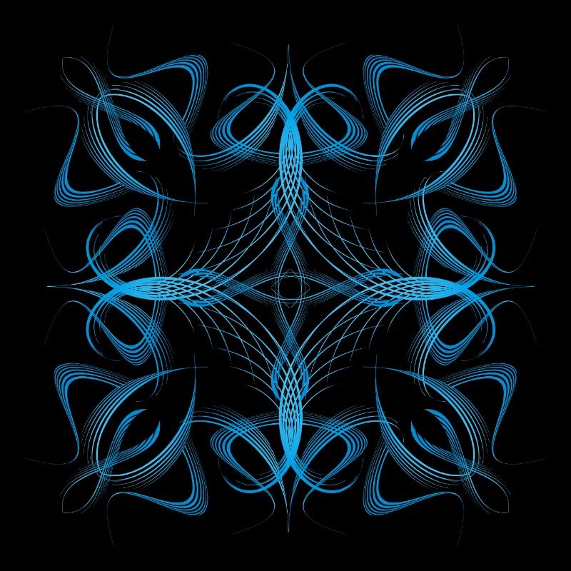 Delicate dynamic blue line pattern