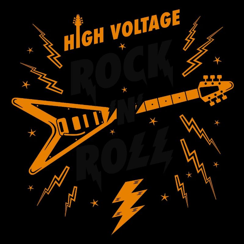 High Voltage Rock N Roll Guitar