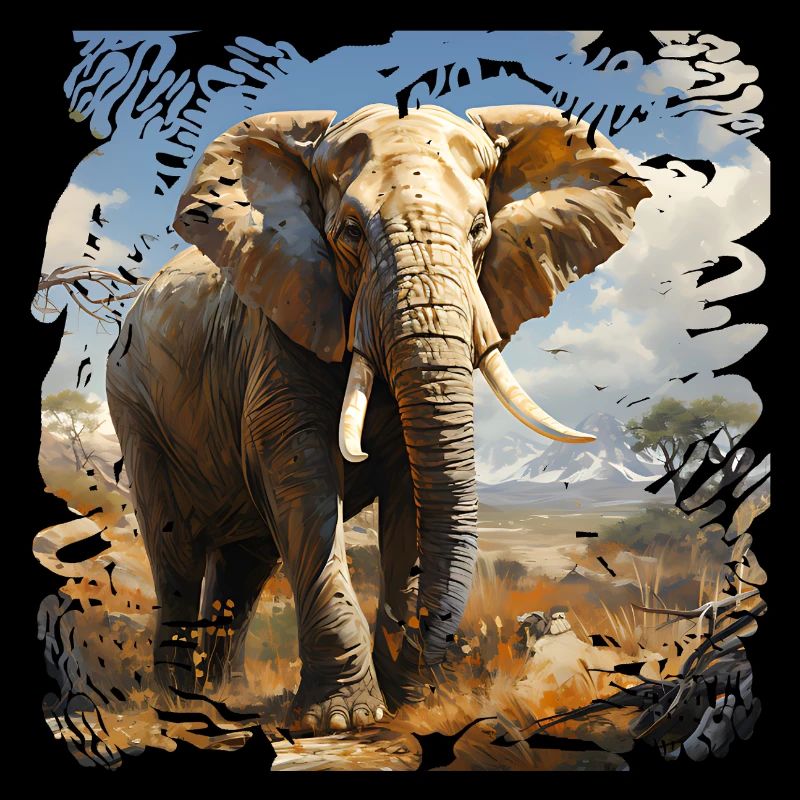 African elephant in sunlight