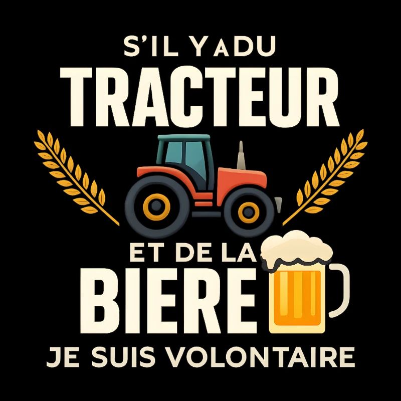 Traktor- und Bierfreiwilliger