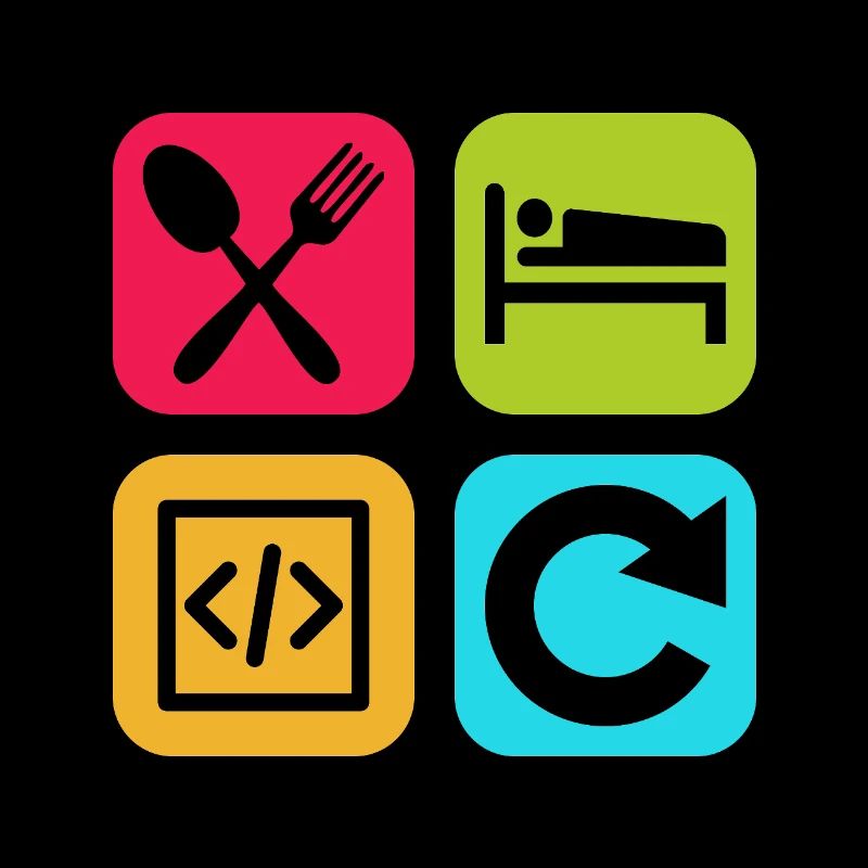 Eat Sleep Code Repeat Funny Quote Dev