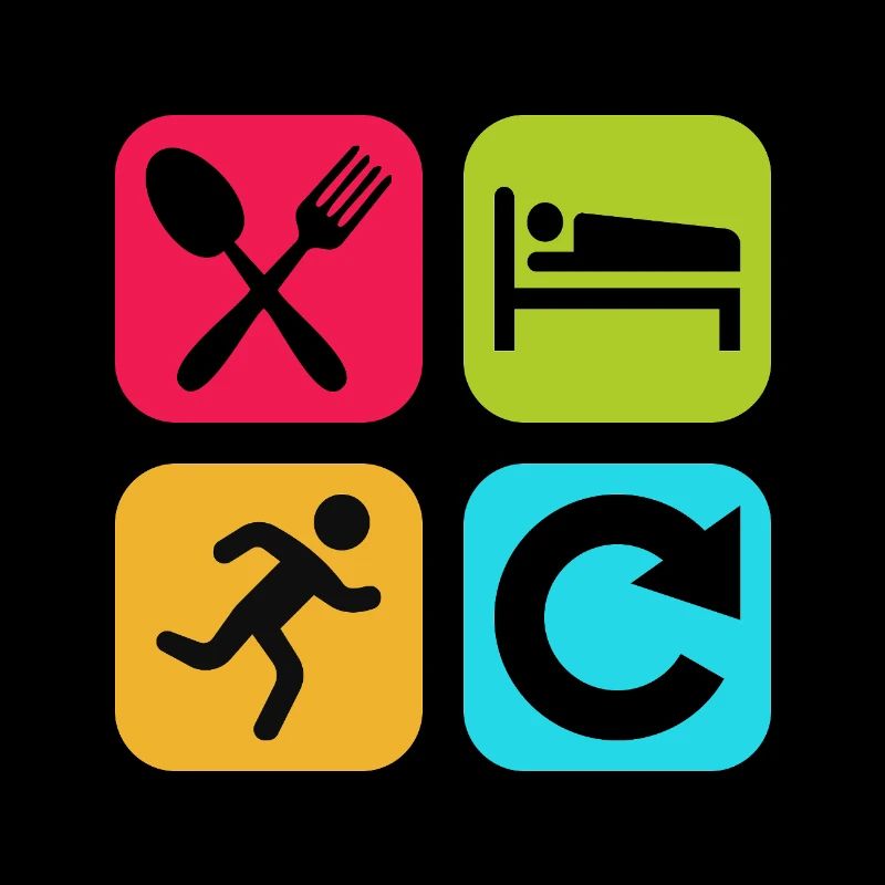 Eat Sleep Run Repeat Funny Quote Jogger