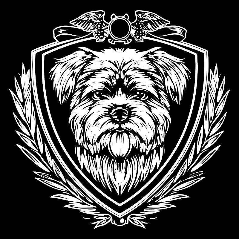 Blason : tête de chien dans l’écu