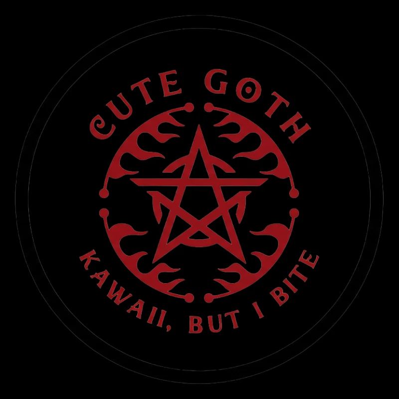 Cute Goth Pentagram Crest