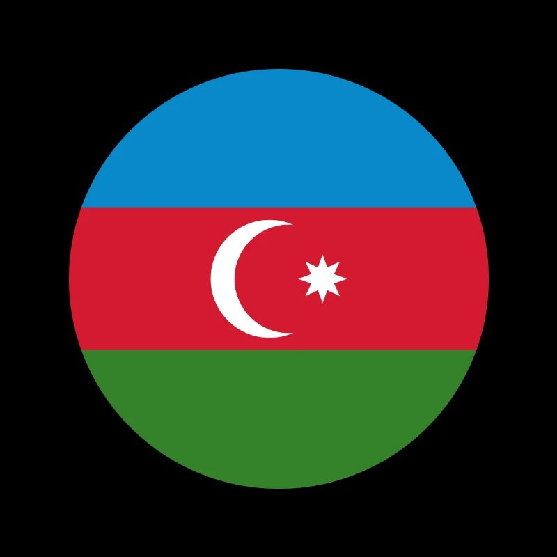 Drapeau rond de l’Azerbaïdjan