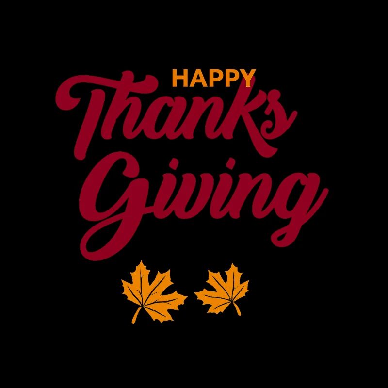 Frohes Thanksgiving-Skript mit Blättern