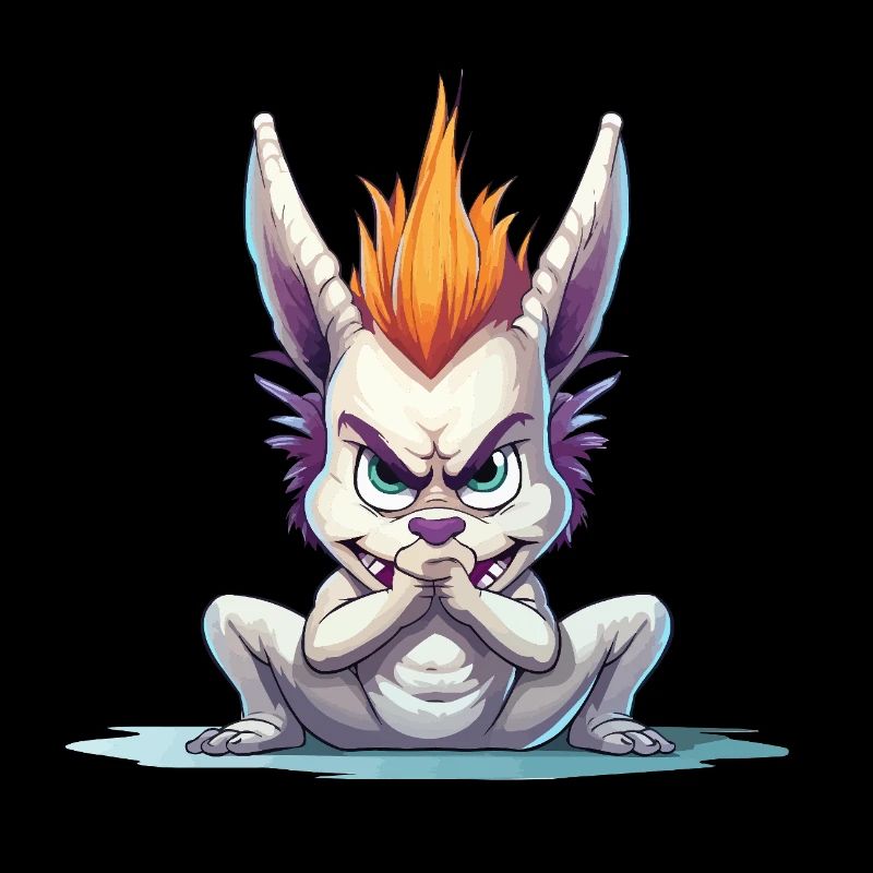 Wütendes Mohawk Häschen