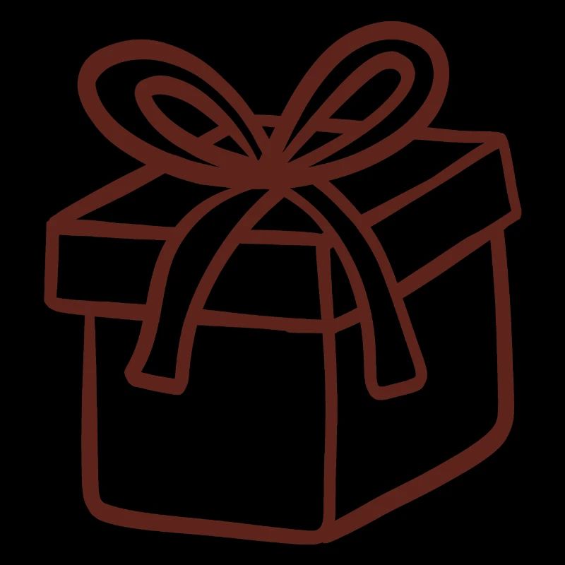 Rustikale handgezeichnete Geschenkbox