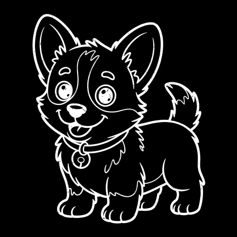 Sortilège de dessin de contours de chihuahua