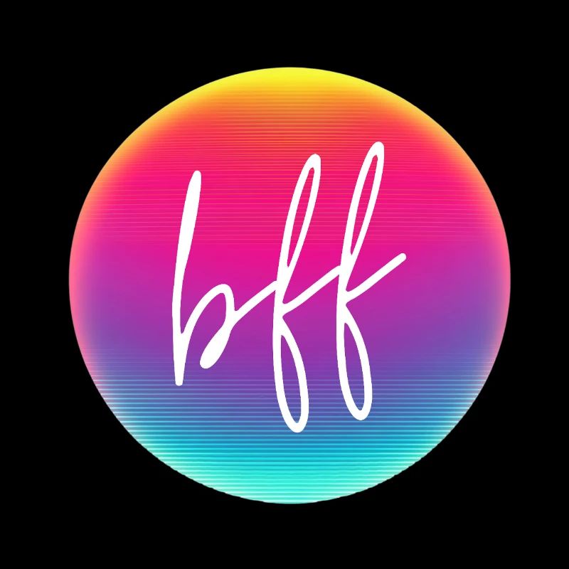 BFF! Neon circle customizable
