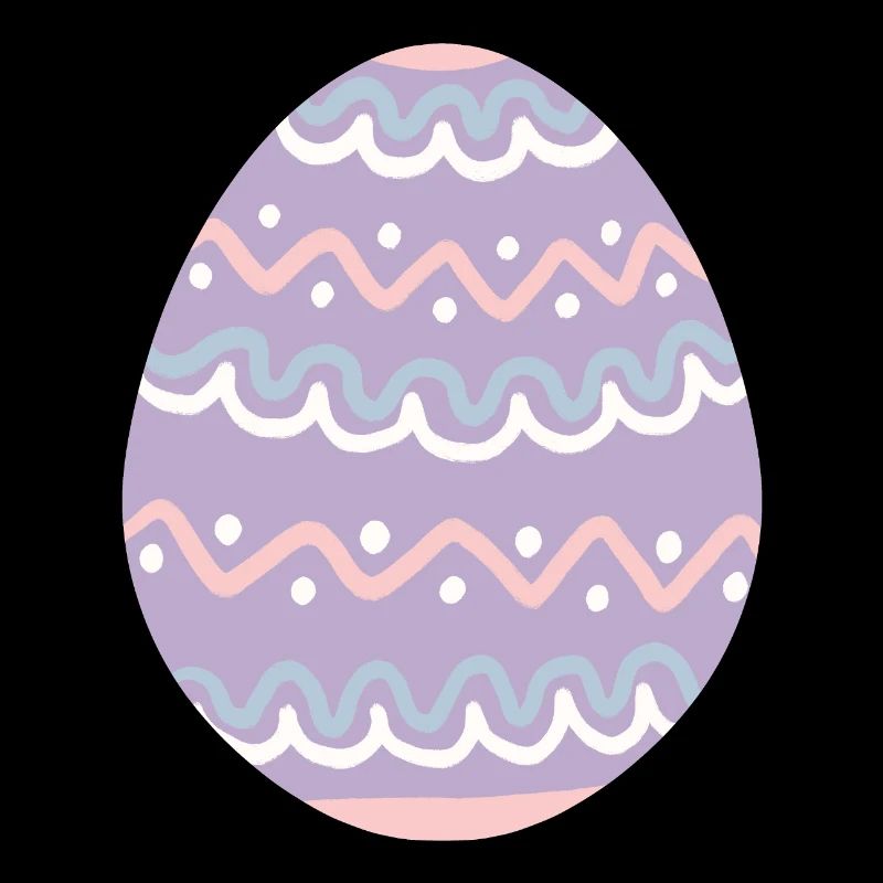 Pastel Wavy Easter Egg