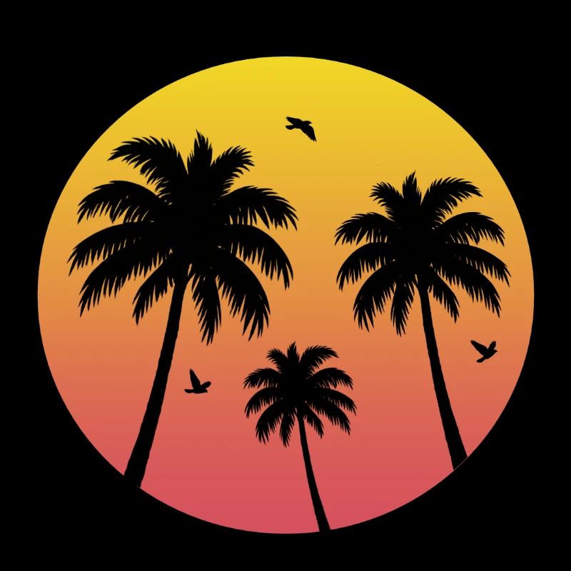 Plage de Sunset Palm Tree