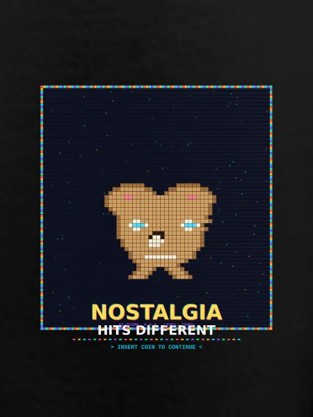 Nostalgie Pixelbär: RetroGlanz Design