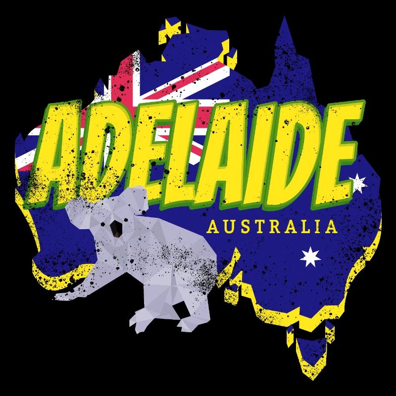 Souvenir de coala rétro et drapeau d’Adélaïde, Australie