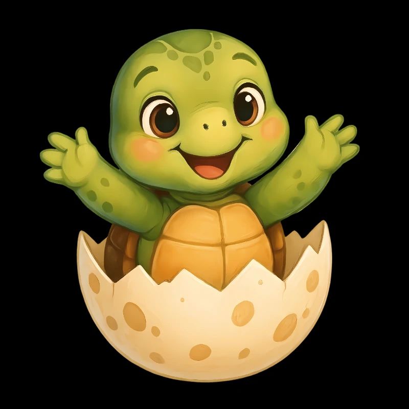 Small turtle hatching