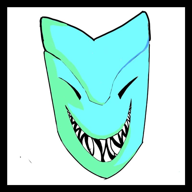 Smiling mask in gradient