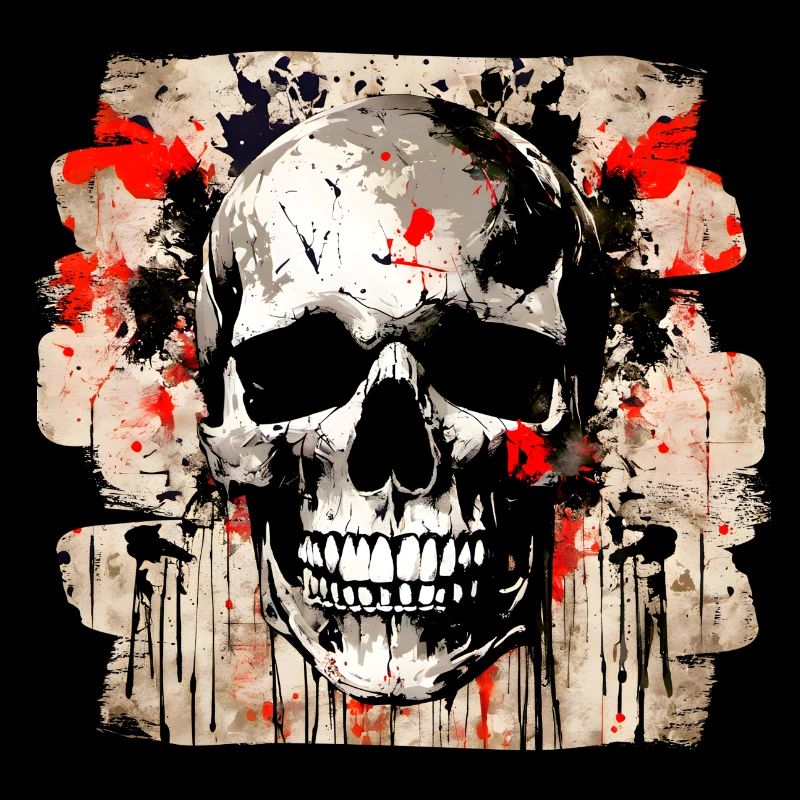 Schädel Graffiti Explosion