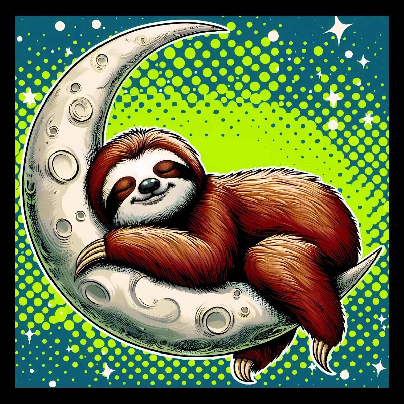 Faultier schläft auf dem Mond