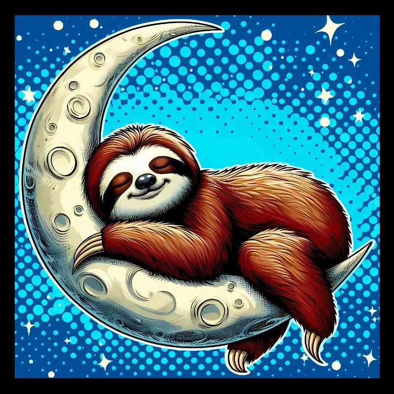 Faultier schläft auf dem Mond