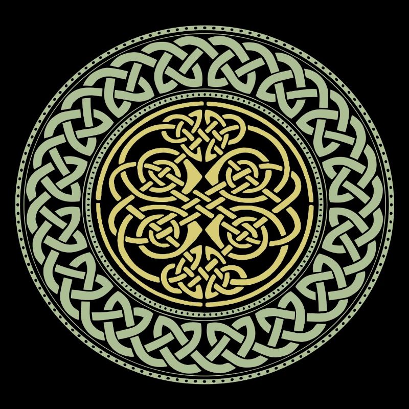 Celtic Mandala Knot Gold Ring