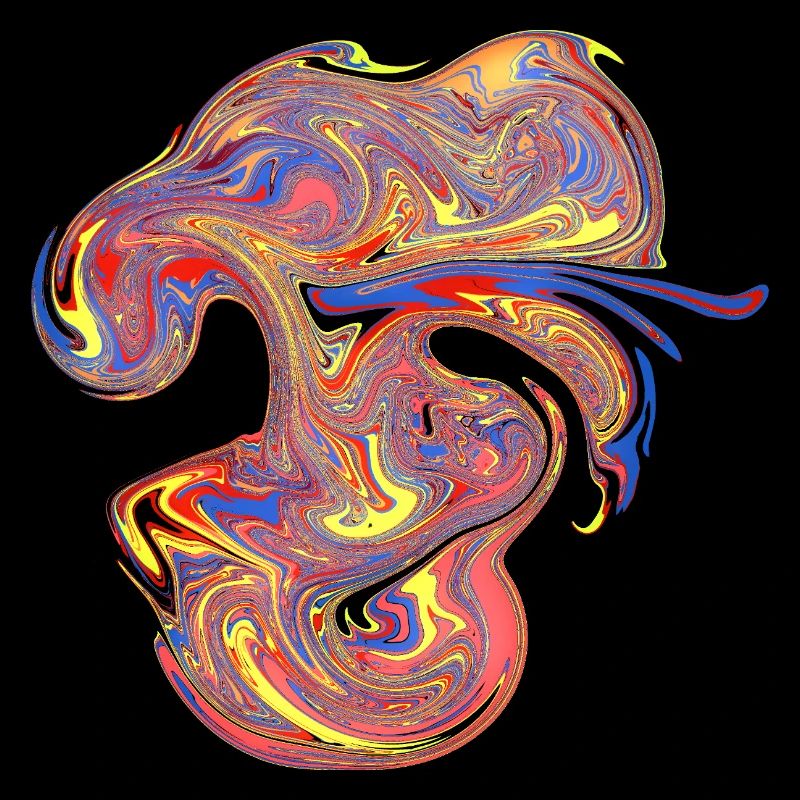 Psychedelische Marmor-Wirbel