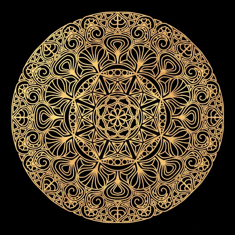 Jugendstil  Mandala - gold