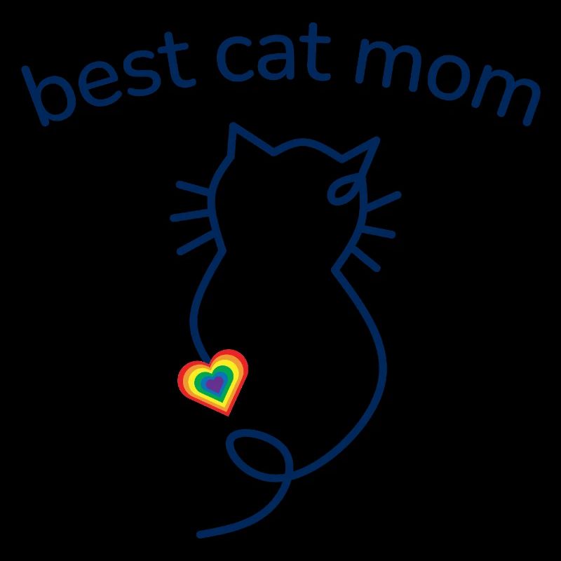 Best Cat Mom Regenbogenherz