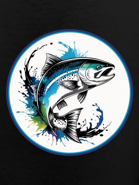 Springender Lachs