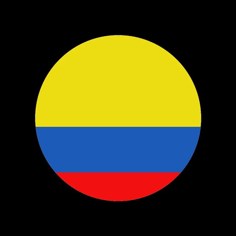 Drapeau rond de la Colombie