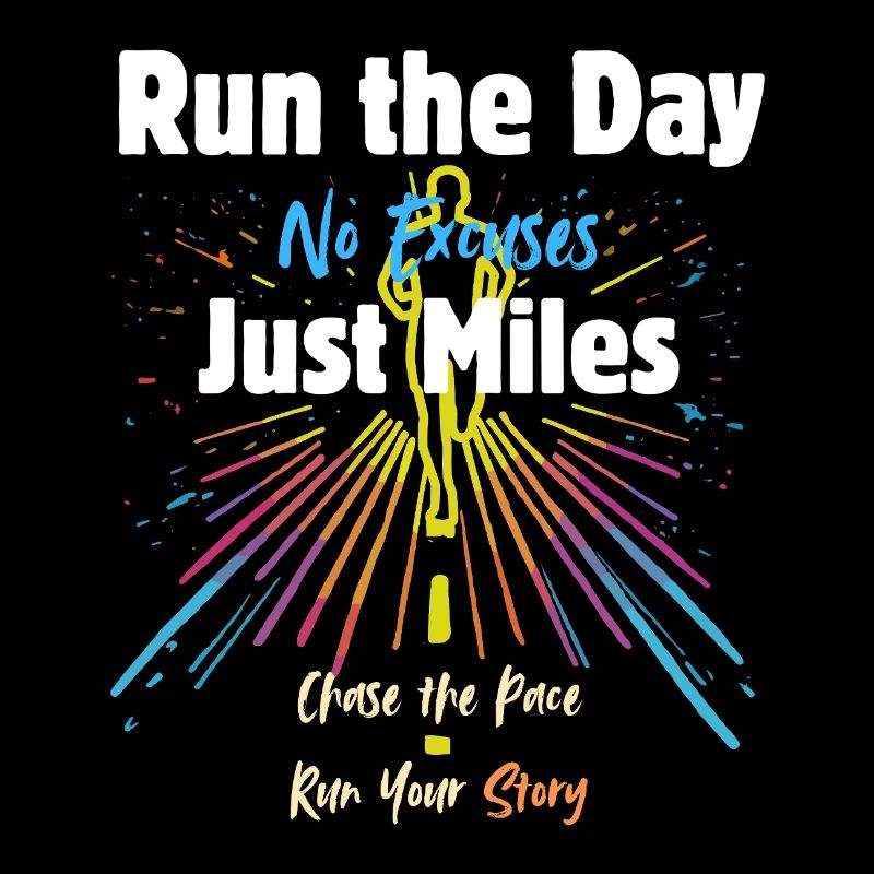 Run - Running The Day No Excuses Runner Motivation