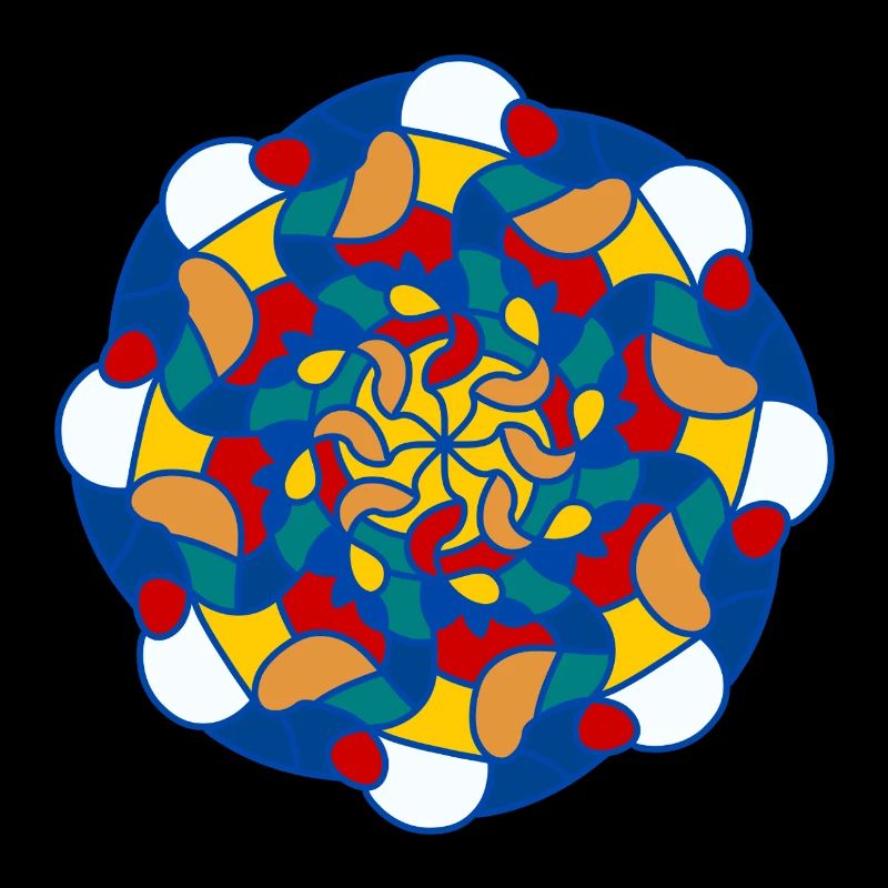 Helles Kaleidoskop-Mandala