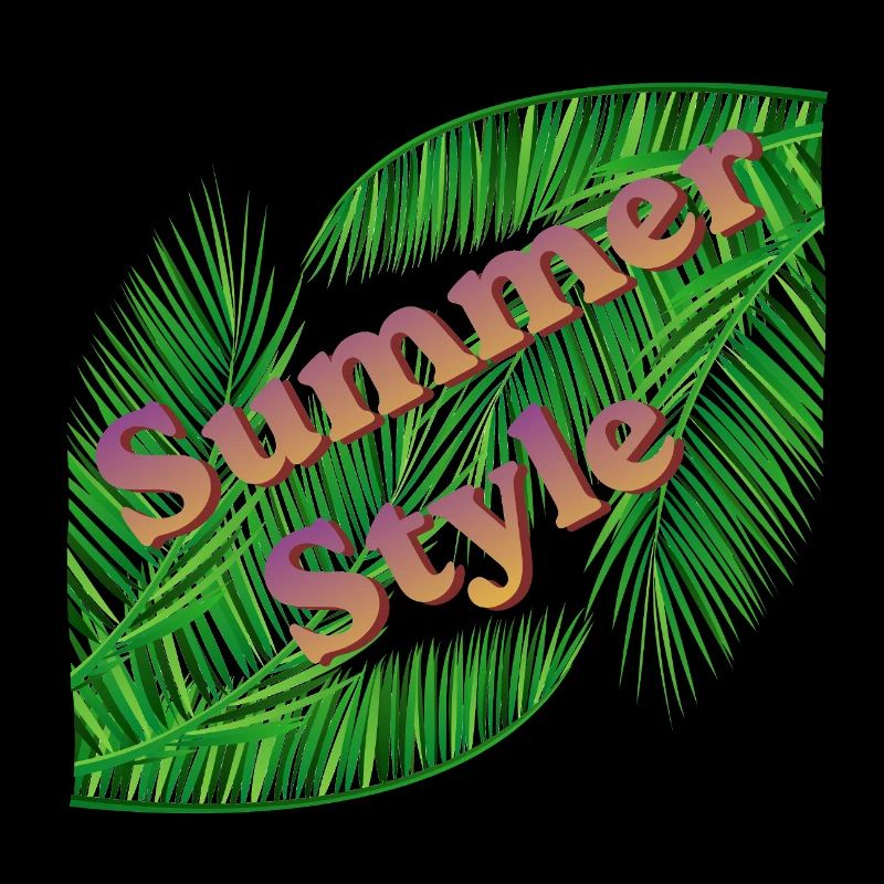 Summer style with palm trees