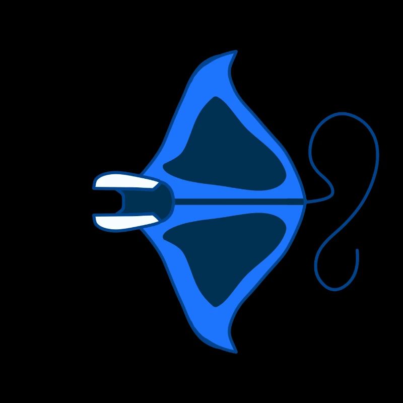 Manta Linear Blue Stylized