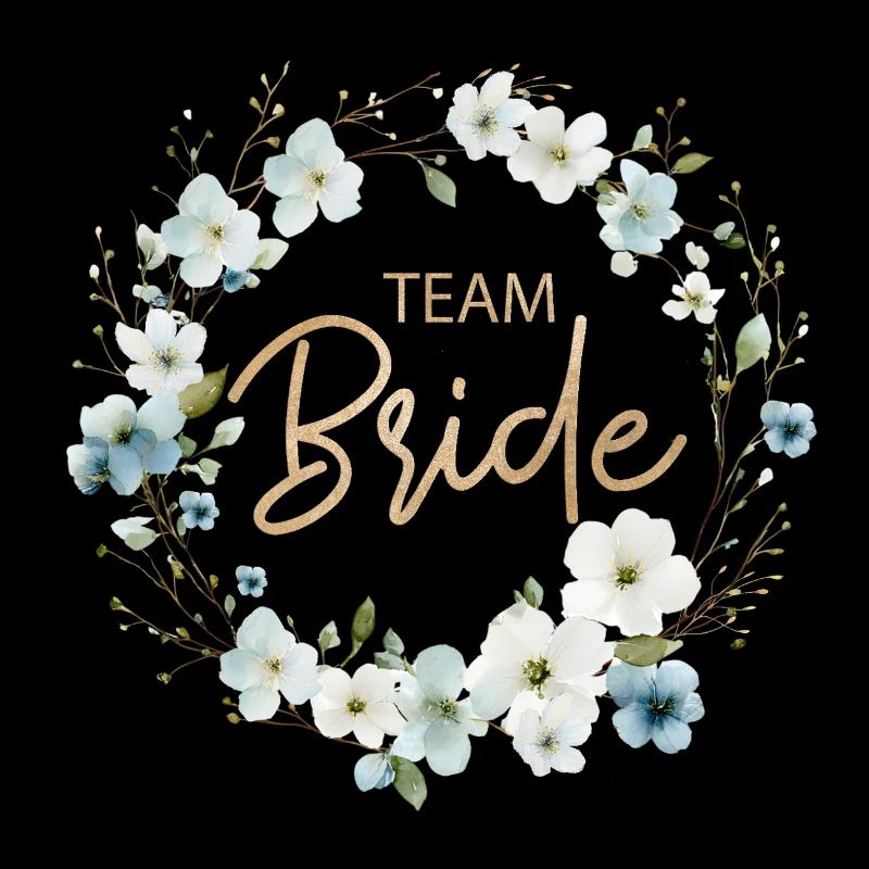 Couronne florale Blanc Bleu Team Bride