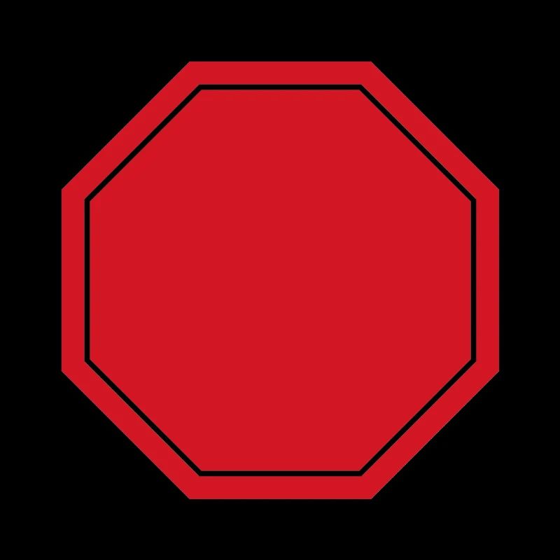 Blank Stop Sign