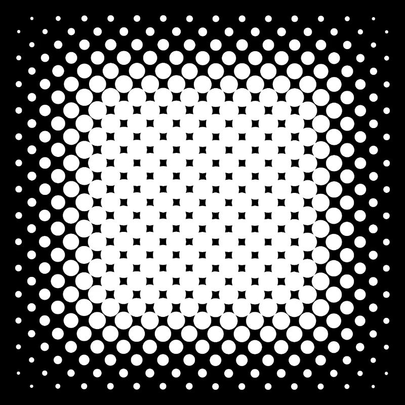 Radial Halftone Square