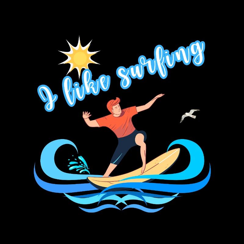I Like Surfing – Summer Beach Design