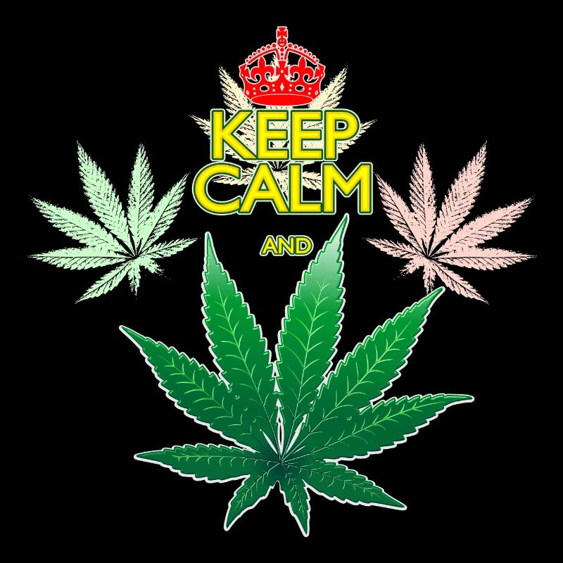 Keep Calm und Cannabis Leaf